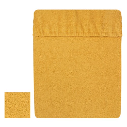 Prześcieradło frotte 160x200 cm z gumką Musztarda