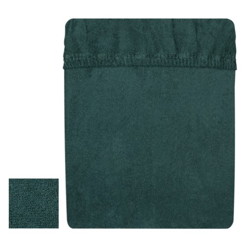 Prześcieradło frotte 220x200 cm z gumką Butelkowa zieleń