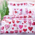 Pościel bawełniana 160x200 cm Serca 5