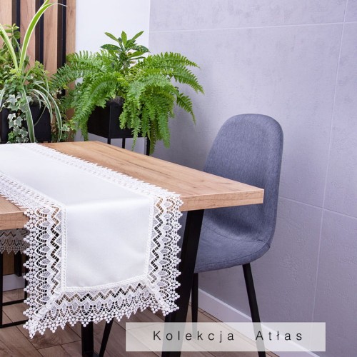 Pas Atłas 40x140 cm Ecru prostokąt