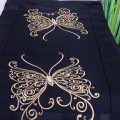 Bieżnik 40x90 cm YM50159BJ Złoty motyl na czarnym