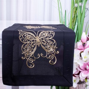 Pas 40x160 cm YM50159BJ Złoty motyl na czarnym tle