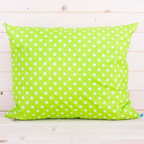 Poszewka z bawełny 40x60 cm Kropeczki na seledynie