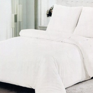 Pościel z bawełny satynowej 200x220 cm M411 Biała