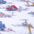 Pościel bawełniana 160x200 cm Plac budowy