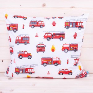 Poszewka z bawełny 50x60 cm Straż na białym tle