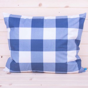 Poszewka z bawełny 50x70 cm Niebieska krata
