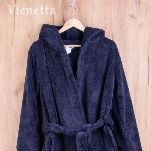 Szlafrok SOFT 110143 rozm: M granat