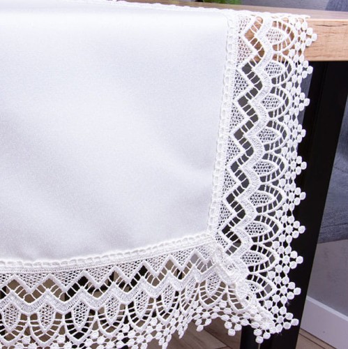 Bieżnik Atłas 50x100 cm Ecru prostokąt