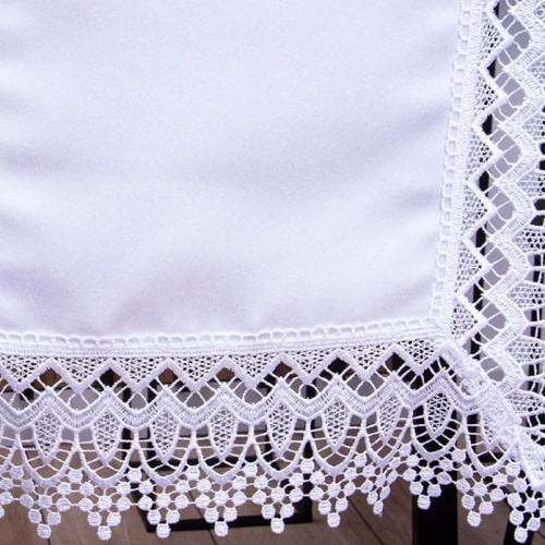 Bieżnik Atłas 40x85 cm Biały prostokąt