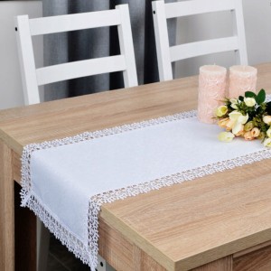 Bieżnik Florencja 50x100 cm Biały prostokąt