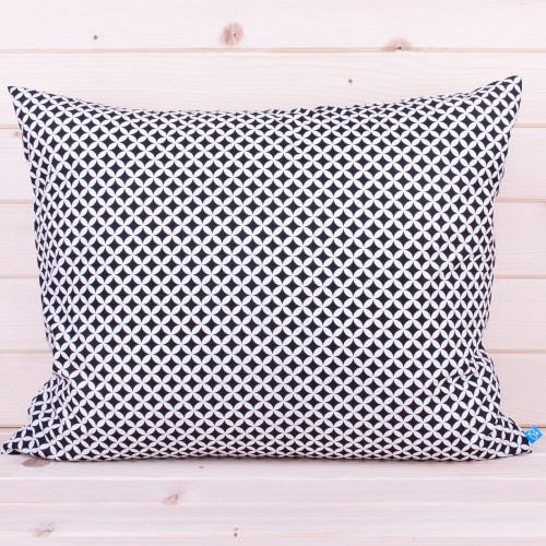 Poszewka z bawełny 50x70 cm Kółeczka czarne