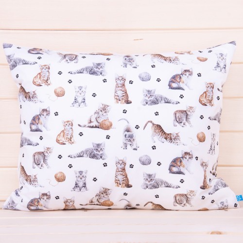 Poszewka z bawełny 50x70 cm Kotki + łapki