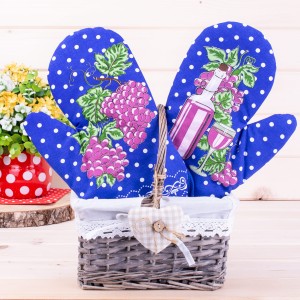 Rękawica kuchenna z magnesem Winogrono granatowa