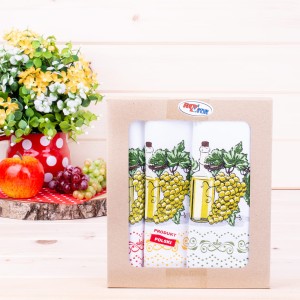 Komplet ścierek 3 szt Winogrono zielone