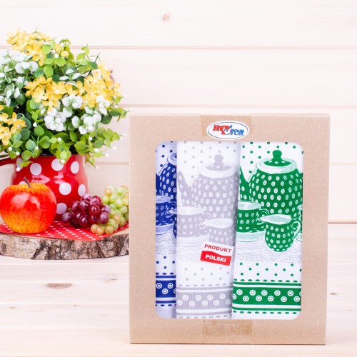 Komplet ścierek 3 szt Kropeczki