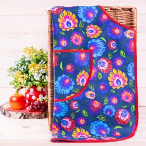 Fartuch kuchenny Łowicki niebieski 1