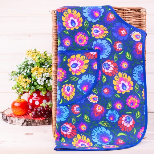 Fartuch kuchenny Łowicki niebieski 2