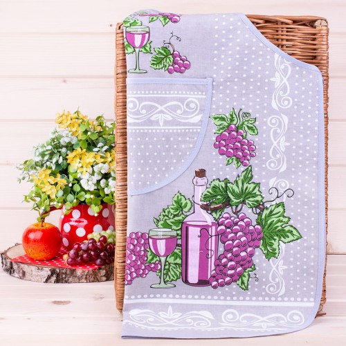 Fartuch kuchenny Winogrono szary