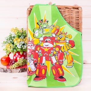 Fartuszek dziecięcy średni Roboty zielony