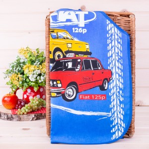 Fartuszek dziecięcy duży Fiat niebieski