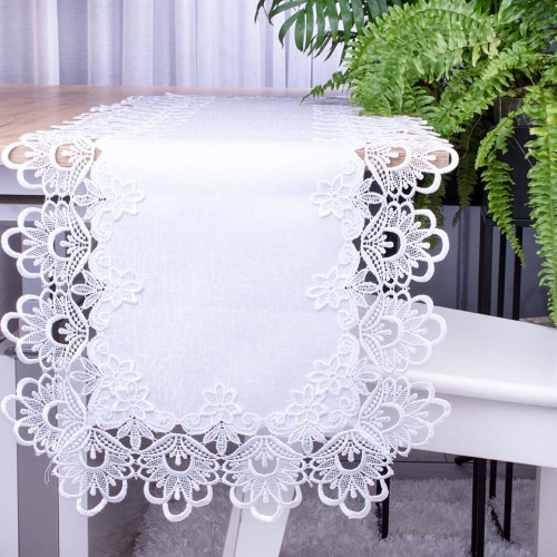 Pas DA-384 40x200 cm Biały prostokąt