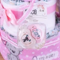 Tort z pampersów It'is a girl różowy 3