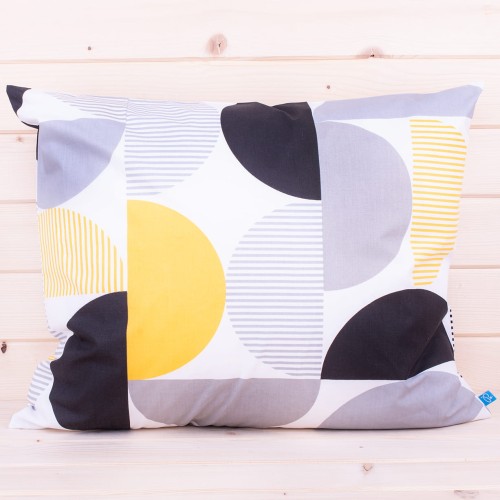 Poszewka z bawełny 50x70 cm Półkola żółte