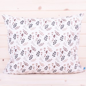 Poszewka z bawełny 40x60 cm Brązowe kwiatuszki