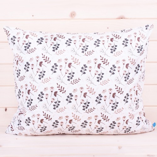 Poszewka z bawełny 40x60 cm Brązowe kwiatuszki