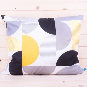 Poszewka z bawełny 70x80 cm Półkola żółte