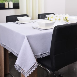 Obrus Florencja 80x140 cm Biały prostokąt