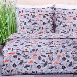 Pościel bawełniana 130x160 cm Czołgi