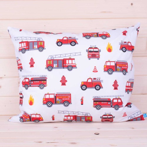 Poszewka z bawełny 70x80 cm Straż na białym tle