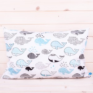 Poszewka z bawełny 50x70 cm Wieloryby