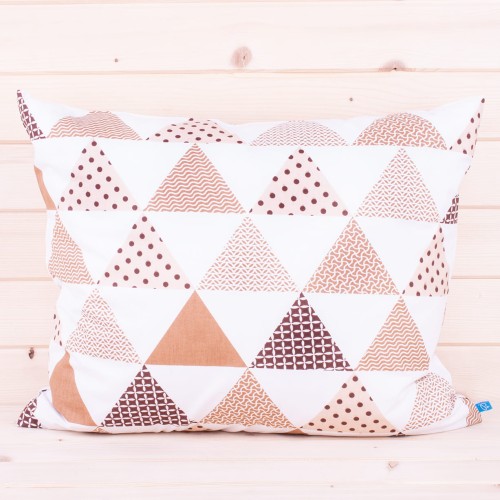 Poszewka z bawełny 70x80 cm Trójkąty 9