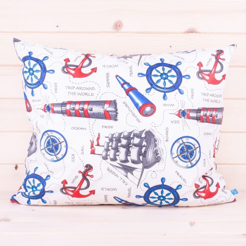 Poszewka z bawełny 50x70 cm Morska