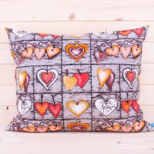 Poszewka z bawełny 50x70 cm Serca 8