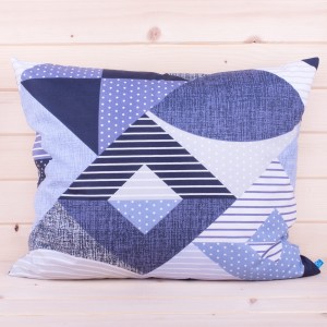 Poszewka z bawełny 50x70 cm Granatowa geometria