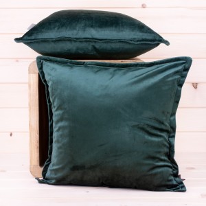 Poszewka ozdobna 40x40 cm Velvet BL37-19 Butelkowa zieleń+zakładka