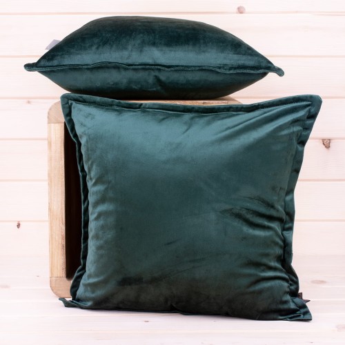 Poszewka ozdobna 40x40 cm Velvet BL37-19 Butelkowa zieleń+zakładka
