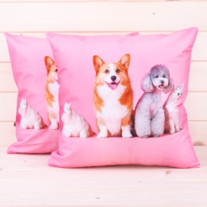 Poszewka ozdobna Foto 40x40 cm Psy i koty 1