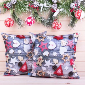 Poszewka świąteczna 40x40 cm Ciasteczka 093