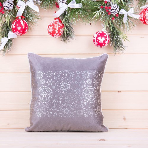 Poszewka świąteczna 40x40 cm Glory srebro