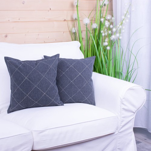 Poszewka ozdobna 40x40 cm Karo na graficie