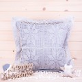 Poszewka ozdobna 40x40 cm Argento srebrna