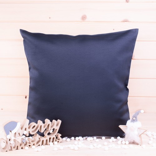 Poszewka ozdobna 45x45 cm Atłas czarny