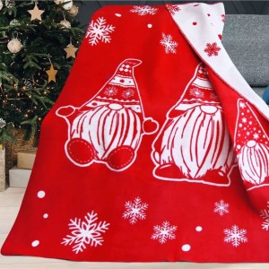 Koc świąteczny Glamour 150x200 cm Rodzinne skrzaty