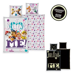 Pościel świecąca w ciemności 160x200 cm PP27 Psi Patrol