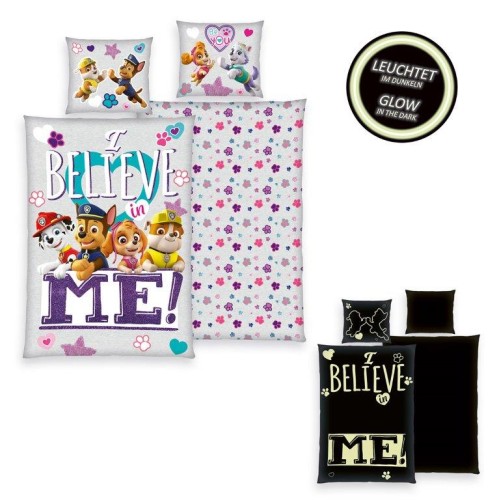 Pościel świecąca w ciemności 140x200 cm PP27 Psi patrol